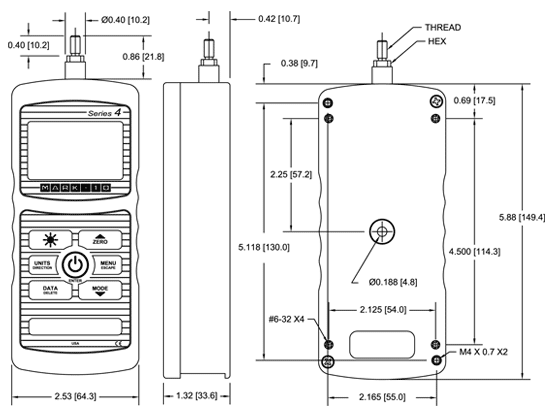 Mark-10 Series 4 Gauge Specs