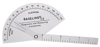 Baseline Metal Goniometer-180 Degree Range-8" Legs 12-1040 Medical Supplies NEW 